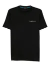 Paul & Shark Graphic Print Crew Neck Short Sleeves T-shirt In Black