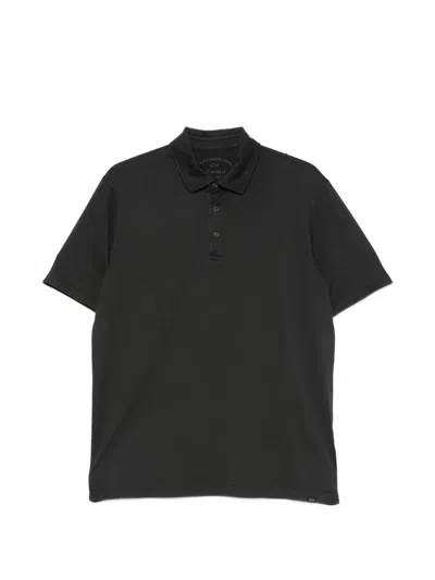 Paul & Shark Logo-patch Polo Shirt In Black