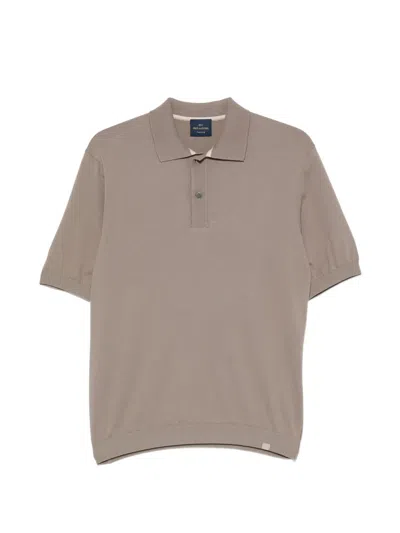 Paul & Shark Logo-patch Polo Shirt In Neutral