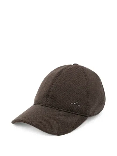 Paul & Shark Logo-plaque Knitted Baseball Cap In Red