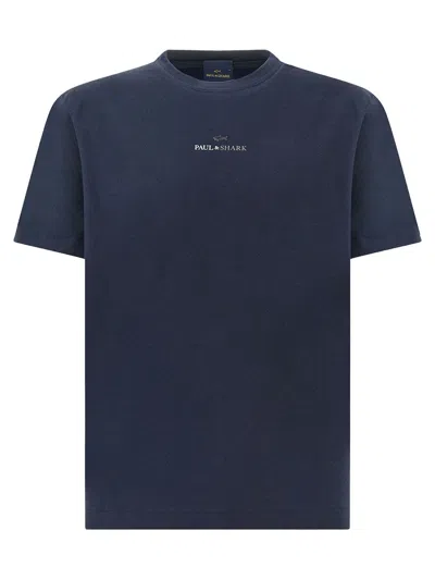 Paul & Shark Logo-print Cotton Jersey T-shirt In Blue
