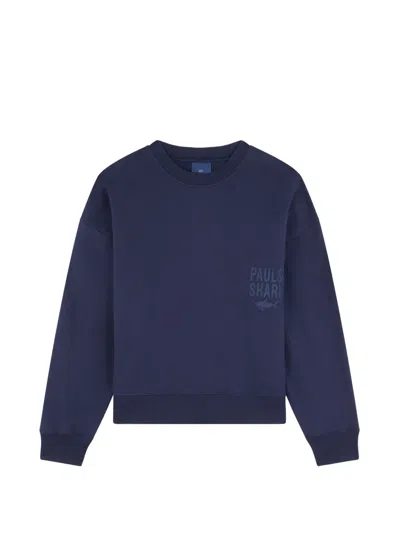 Paul & Shark Logo-print Crew-neck Sweatshirt In Animal Print