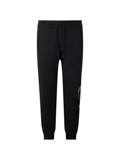 Paul & Shark Logo-print Cuffed Track Pants In Black
