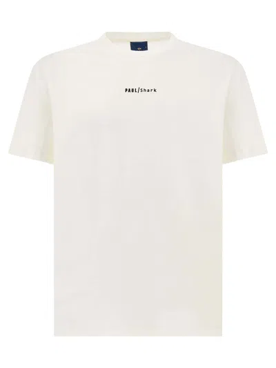 Paul & Shark Lightweight Cotton Jersey T-shirt With Print In White
