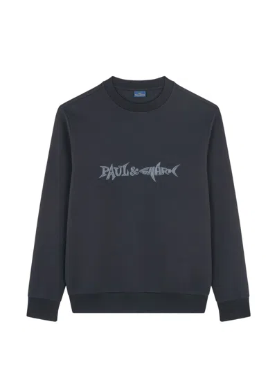Paul & Shark Logo-print Sweatshirt In Blue
