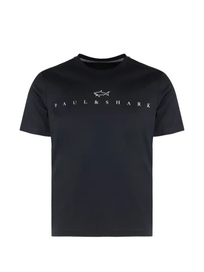 Paul & Shark Cotton Blend Short Sleeve Crew Neck T-shirt In Multi