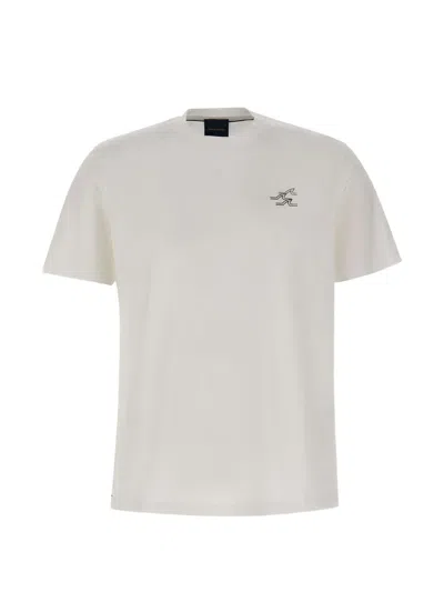 Paul & Shark Cotton T Shirt Crew Neck Short Sleeves In White