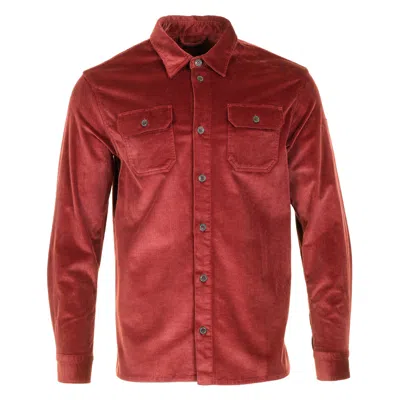 Paul & Shark Long Sleeve Corduroy Overshirt Winery In Multi