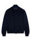 Paul & Shark Cashmere Felt Bomber Jacket In Blue