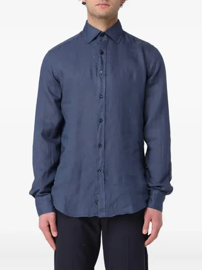 PAUL & SHARK LONG-SLEEVE LINEN SHIRT