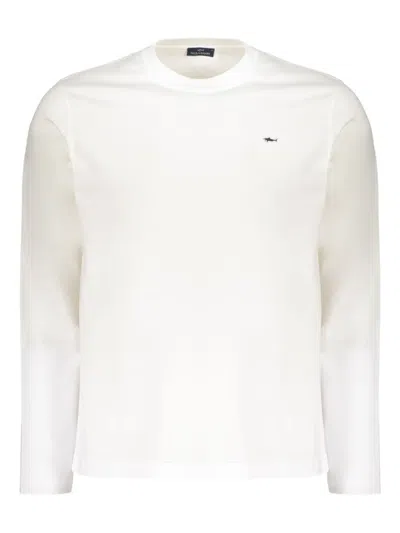 Paul & Shark Long-sleeve Logo T-shirt In White