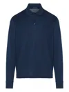 Paul & Shark Long-sleeve Polo Shirt In Blue