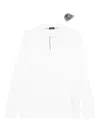 Paul & Shark Long-sleeve Polo Shirt In White