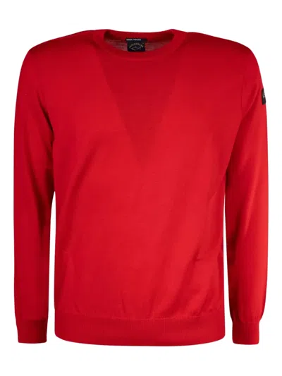 Paul & Shark Long-sleeve Sweater In Red