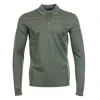 Paul & Shark Long Sleeve Tipped Polo Shirt Green In Green