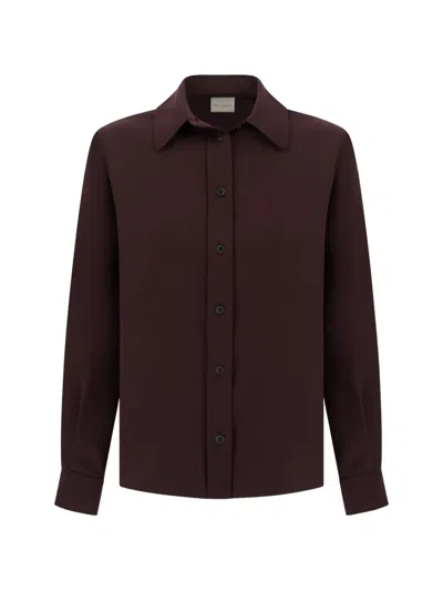 Paul & Shark Long-sleeve Button-up Overshirt In Brown