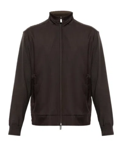 Paul & Shark Long-sleeve Casual Jacket In Brown