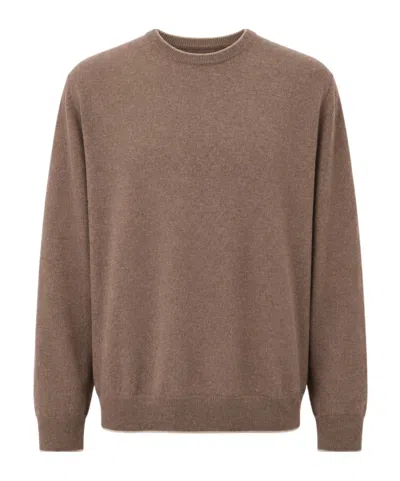 Paul & Shark Long-sleeve Crew-neck Sweater In Brown