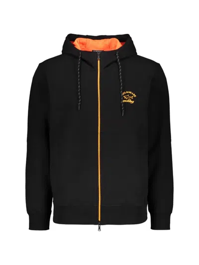 Paul & Shark Long-sleeve Hoodie In Black