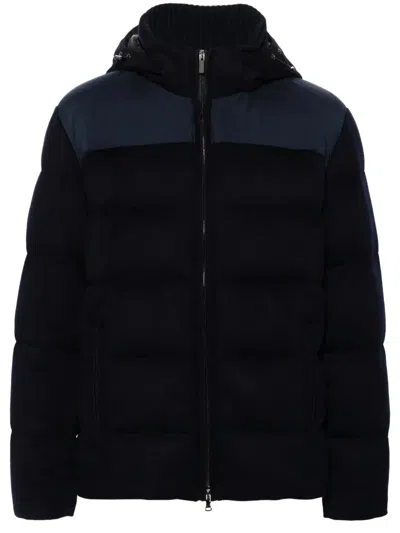 Paul & Shark Luxurious Puffer Jacket Made Of Cashmere In Black