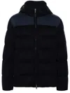 Paul & Shark Luxurious Puffer Jacket Made Of Cashmere In Blue