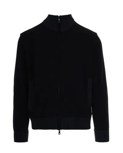 PAUL & SHARK BLUE FULL-ZIP SWEATER