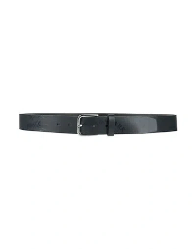 Paul & Shark Man Belt Black Size 38 Cow Leather