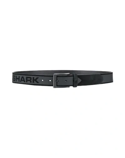 Paul & Shark Man Belt Black Size 38 Polyurethane, Cow Leather