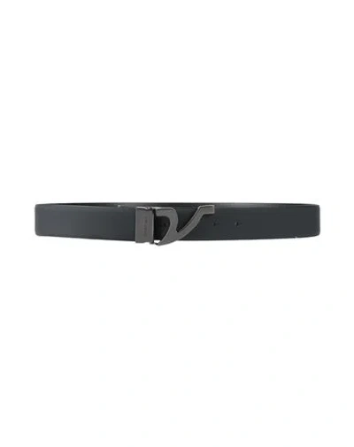 Paul & Shark Man Belt Black Size 42 Cow Leather