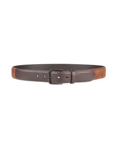 Paul & Shark Man Belt Brown Size 38 Cow Leather
