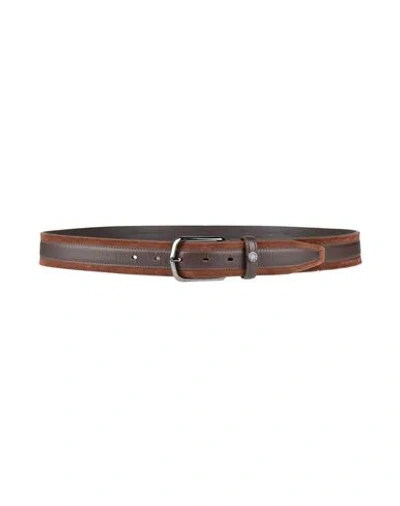 Paul & Shark Man Belt Brown Size 38 Cow Leather