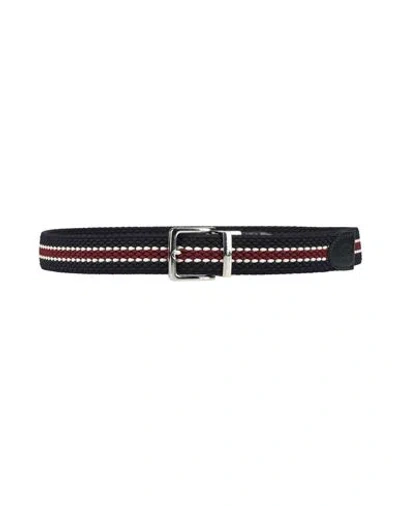 Paul & Shark Man Belt Burgundy Size 38 Viscose, Cotton, Rubber, Cow Leather In Red