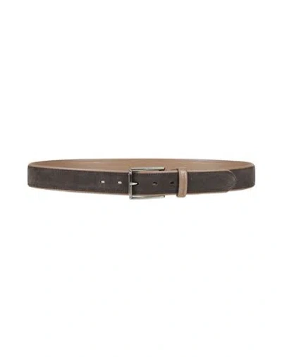 Paul & Shark Man Belt Dark Brown Size 42 Cow Leather