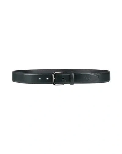Paul & Shark Man Belt Dark Green Size 38 Cow Leather