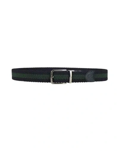 Paul & Shark Man Belt Dark Green Size 39.5 Viscose, Rubber