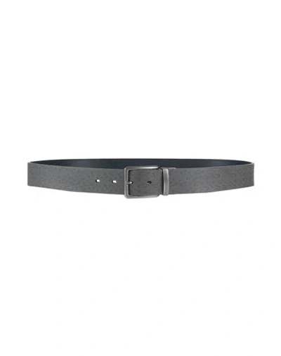 Paul & Shark Man Belt Gunmetal Size 38 Cow Leather