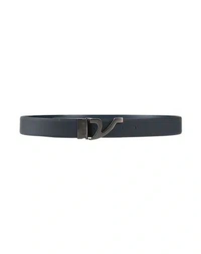Paul & Shark Man Belt Midnight Blue Size 42 Cow Leather