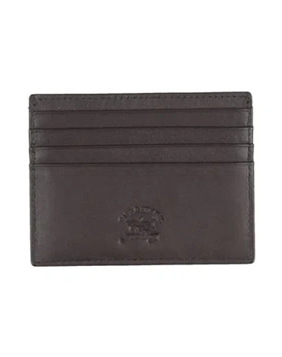 Paul & Shark Man Cardholder Dark Brown Size - Cow Leather