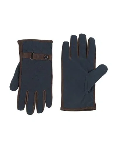 Paul & Shark Man Gloves Midnight Blue Size 9 Polyester, Nylon