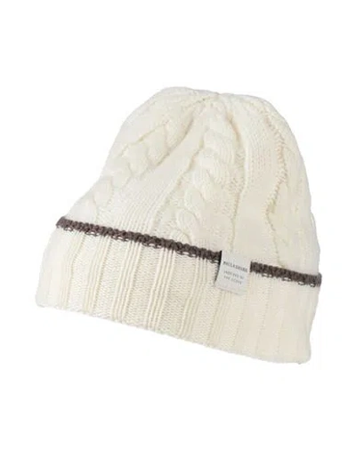 Paul & Shark Man Hat Cream Size Onesize Virgin Wool, Cashmere In White