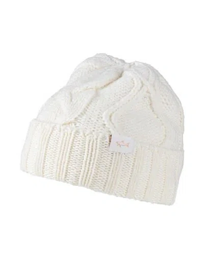 Paul & Shark Man Hat Ivory Size Onesize Virgin Wool In White