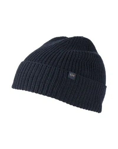 Paul & Shark Man Hat Navy Size Onesize Virgin Wool, Silk