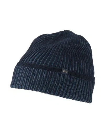 Paul & Shark Man Hat Navy Size Onesize Virgin Wool, Wool, Nylon