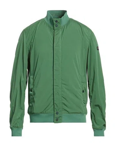 Paul & Shark Man Jacket Green Size Xl Nylon, Elastane