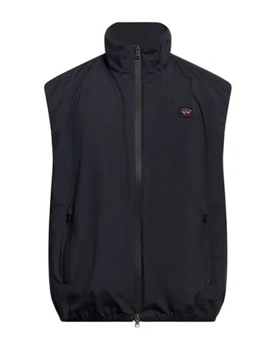 Paul & Shark Man Jacket Midnight Blue Size S Polyester In Black