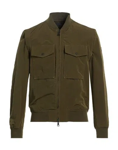 Paul & Shark Man Jacket Military Green Size M Polyester, Nylon