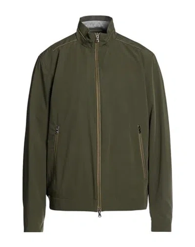 Paul & Shark Man Jacket Military Green Size Xxl Polyester, Elastane