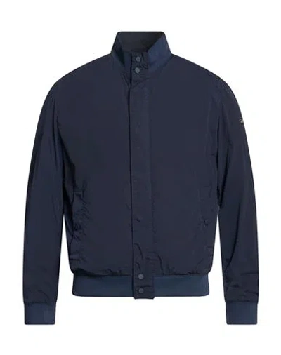 Paul & Shark Man Jacket Navy Size 3xl Nylon, Elastane In Blue