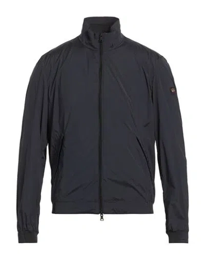 Paul & Shark Man Jacket Navy Size M Nylon, Elastane In Blue