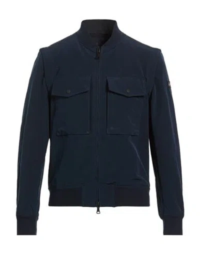 Paul & Shark Man Jacket Navy Size M Polyester, Nylon In Multi